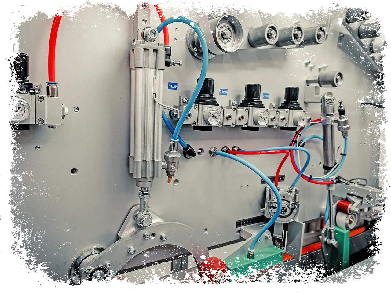 Bracci di applicazione maniglia della Manigliatrice Pneumatica XHP Vista della testa di applicazione della Manigliatrice Pneumatica XHP