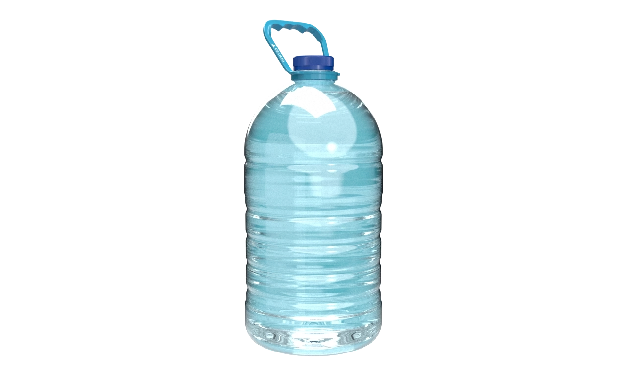 Rigid plastic handle applicators for large bottles Large bottle with rigid plastic handle attached