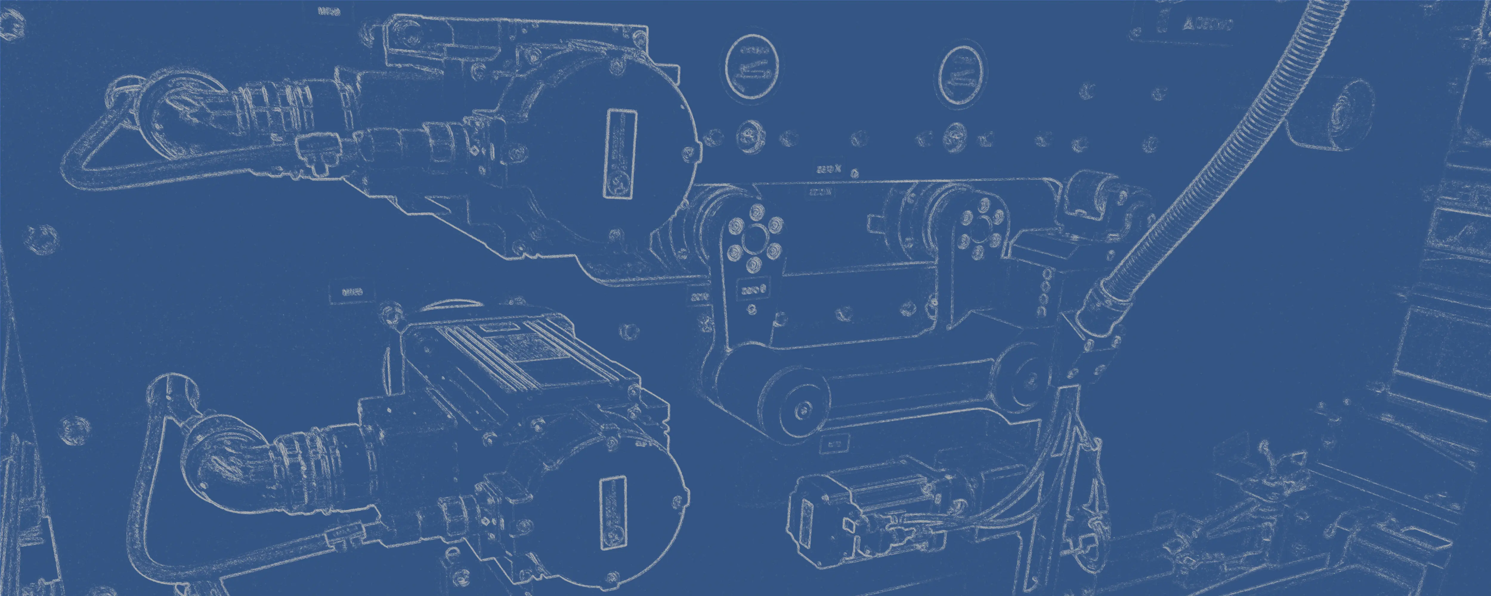 Technical blueprint showing the core mechanism and AI-enhanced software of the XHE electronic handle applicator by Decimo Srl