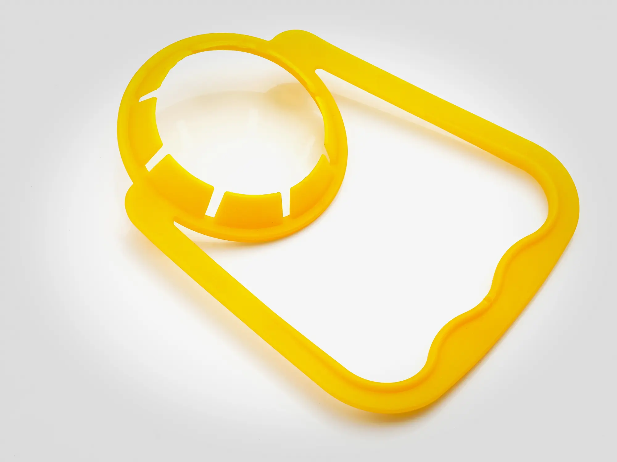 Maniglia Rigida Gialla Neck Handle - Applicazione con Macchine XHN Maniglia rigida gialla neck handle, esempio di maniglia applicabile con macchine XHN
