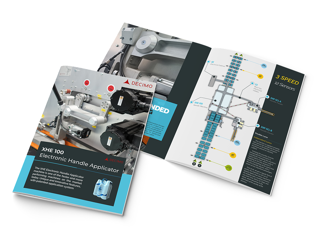 XHE 100 – Electronic handle applicator engineered by Decimo Srl Brochure of the XHE 100 electronic handle applicator by Decimo Srl for adhesive handle application
